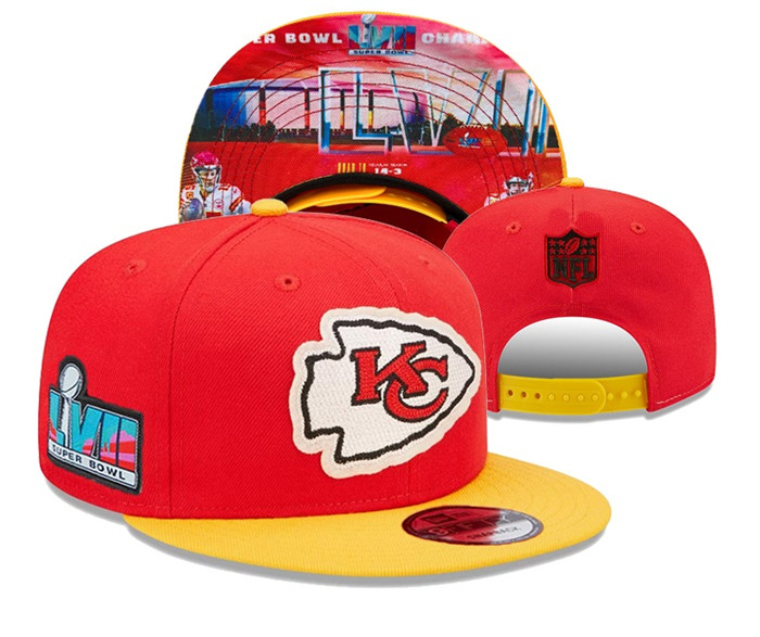 Kansas City Chiefs Super Bowl LVII Patch Stitched Snapback Hats 0134